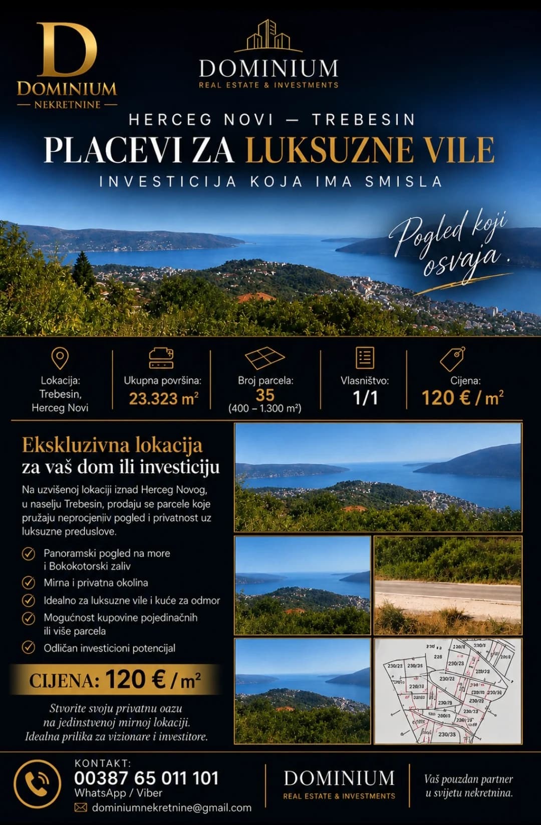HERCEG NOVI – TREBESIN | PLOTS FOR LUXURY VILLAS