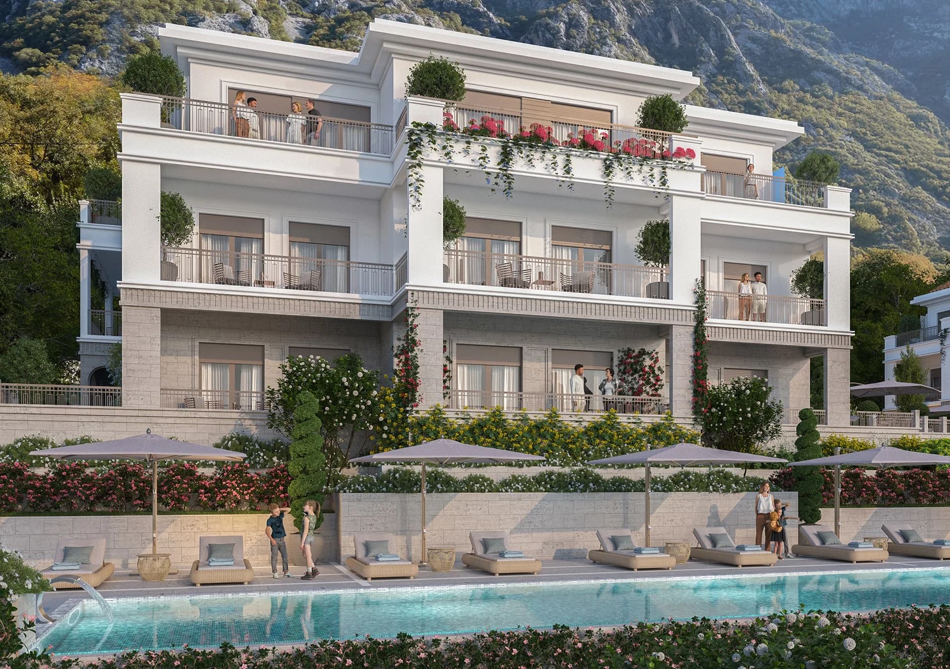Na prodaju: dvosoban stan u novom stambenom kompleksu u Dobroti, samo 150 m od mora