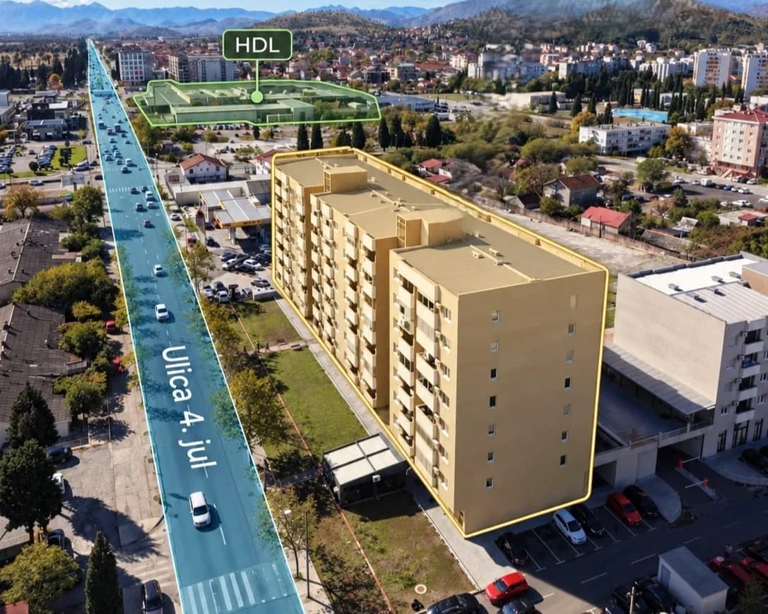 For Sale – Two-Bedroom Apartment (65m2), Podgorica, 4 July – 190.000€