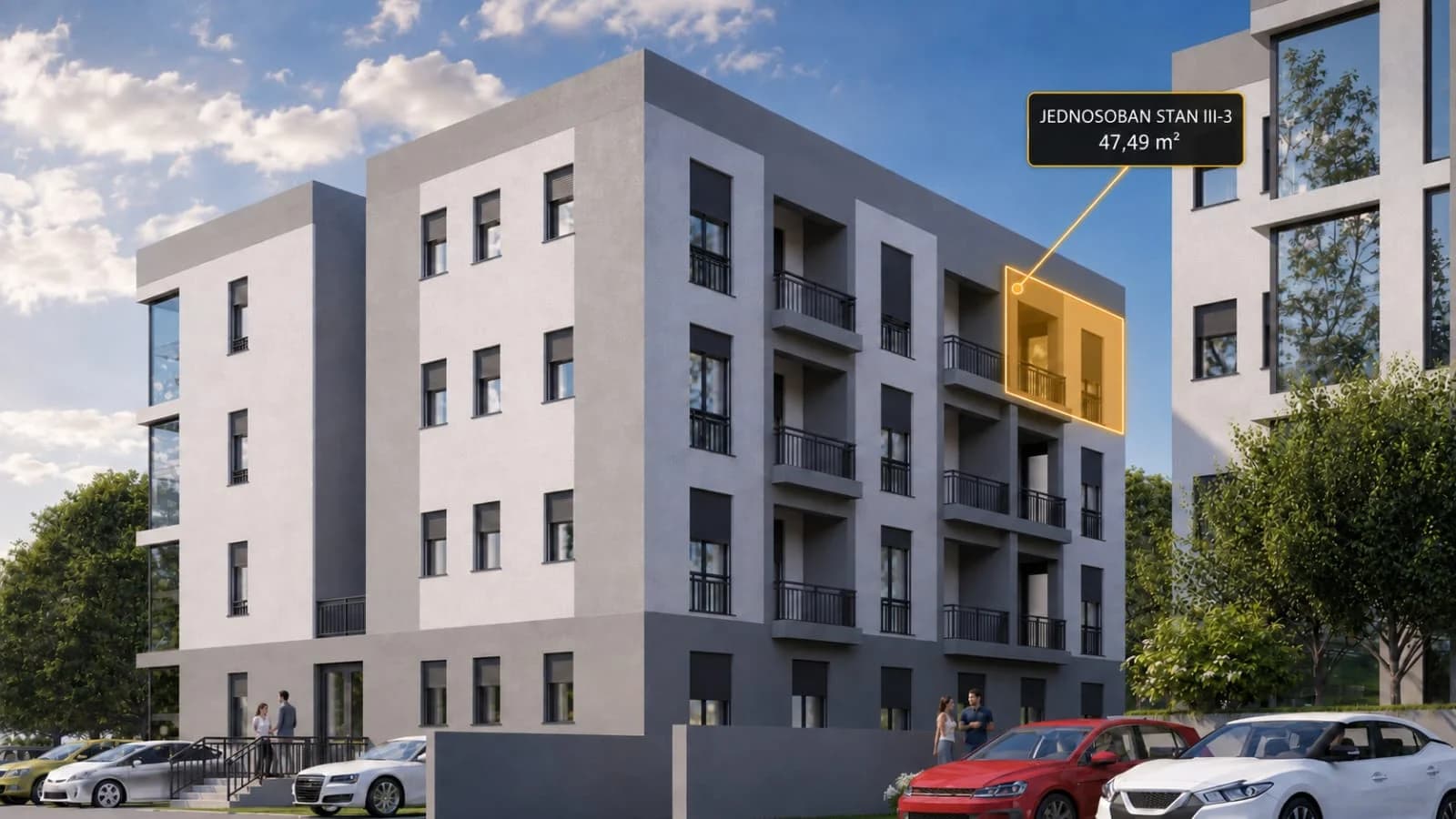 PRODAJA – Jednosoban stan (47.5m2), Podgorica, Zabjelo, Dahna – 102.000€