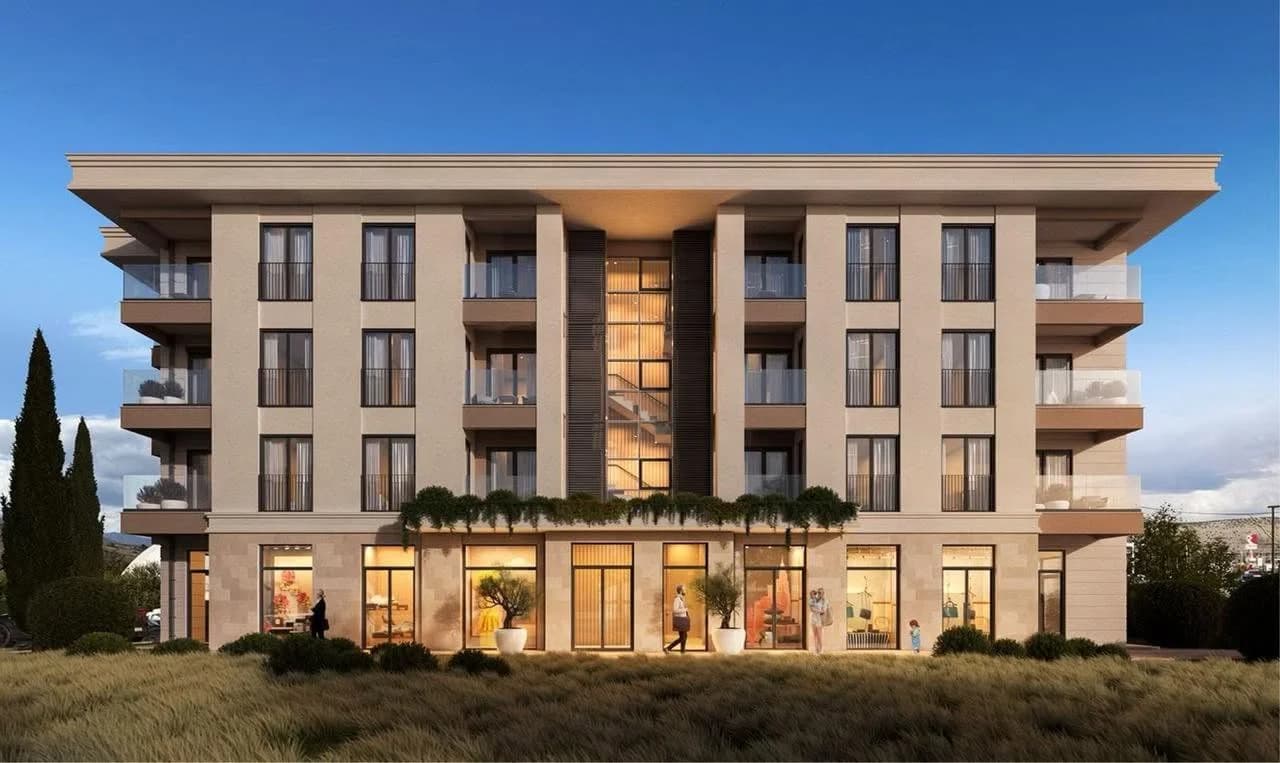 One-bedroom apartment of 56 m² for sale in a new residential and commercial complex in Zabjelo, on Vojislavljevića Street. Apartments are available on the second and third floors.