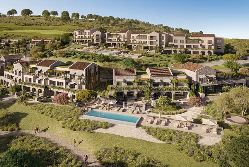 Two-bedroom apartment for sale in the Peaks, golf residences in Montenegro, Lustica Bay