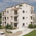 Two-bedroom apartment in a new complex under construction in Tivat