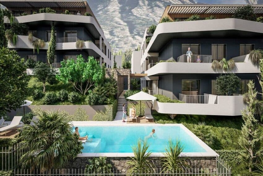 Two-bedroom apartment in luxury complex with a swimming pool, Dobrota, Kotor