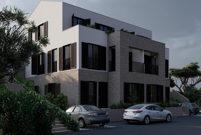Two-bedroom apartments in new residential building, Bigova