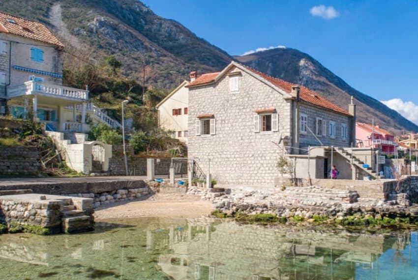 Unique Stone House for sale on the Waterfront in Prcanj, Kotor Bay
